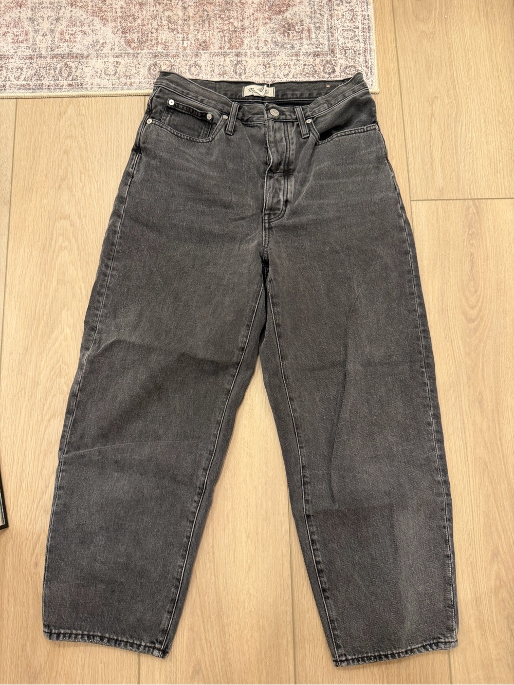 Madewell Dark Gray Balloon Jeans